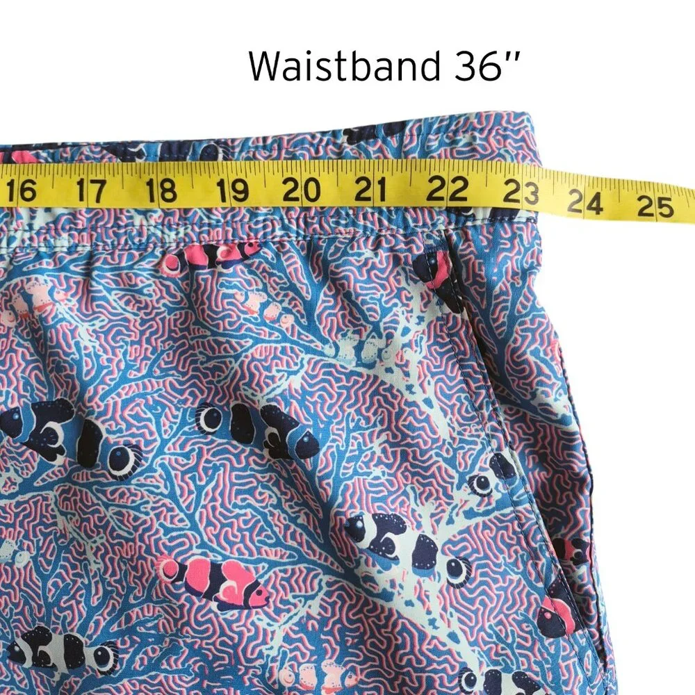 PETER MILLAR Men’s Colorful Clownfish Printed Swim Trunks Sz XL